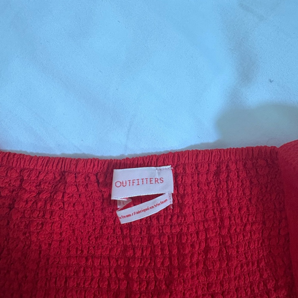 Urban outfitters Red Ruffle Sleeve Women's Top - Picture 3 of 3
